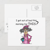 Het weggaan van de Humor van het Bed Briefkaart (Voorkant / Achterkant)