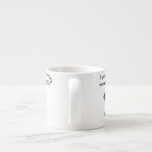 Het weggaan van de Humor van het Bed Espresso Kop (Achterkant)