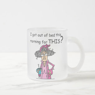 Het weggaan van de Humor van het Bed Matglas Koffiemok