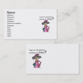 Het weggaan van de Humor van het Bed Visitekaartje (Voorkant / Achterkant)