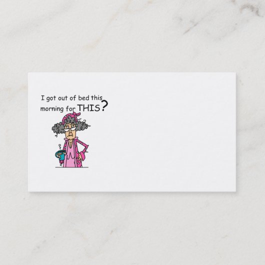 Het weggaan van de Humor van het Bed Visitekaartje (Achterkant)