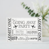 Het weggaan van de Uitnodiging van het Ticket van  (Staand voorkant)