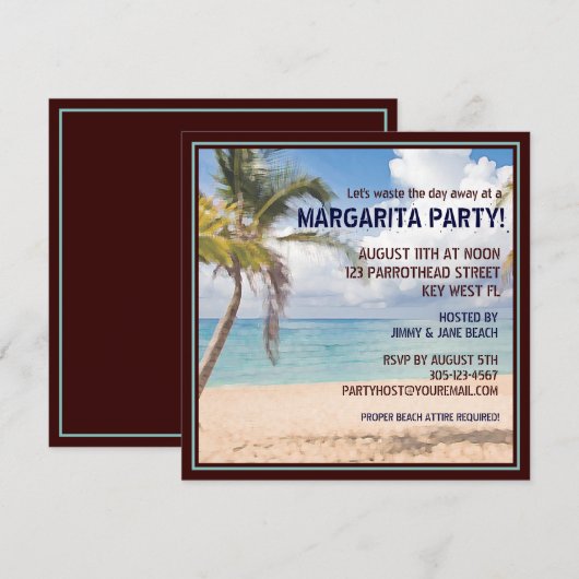 Het weggooien van een dag op een uitnodiging van d (Voorkant / Achterkant)