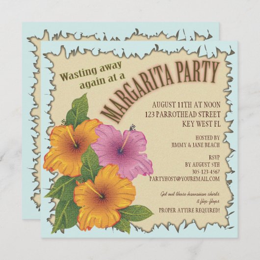 Het weggooien van een dag op een uitnodiging van d (Voorkant / Achterkant)