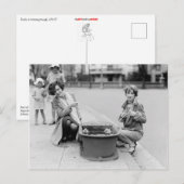 Het weghalen van de eenden voor een zwembad briefkaart (Voorkant / Achterkant)