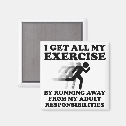 Het weglopen van verantwoordelijkheid Funny Magnet (Voorkant / Achterkant)