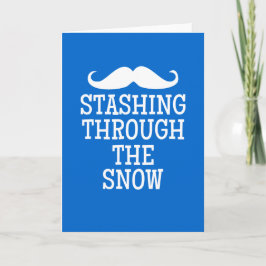 Het wegmoffelen door de sneeuw… feestdagen kaart