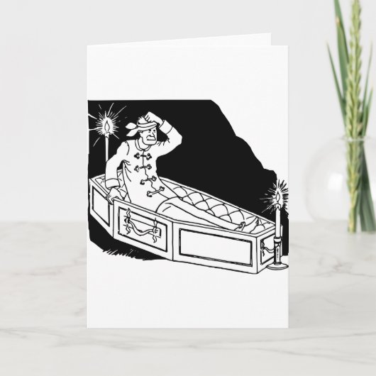 Het wekken in een Doodskist Kaart (Voorkant)