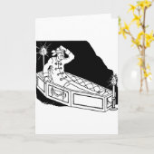 Het wekken in een Doodskist Kaart (Gele Bloem)