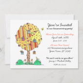 Het welkom heten Birdhouse Boom Inwijdingsfeest Ui Kaart (Voorkant)