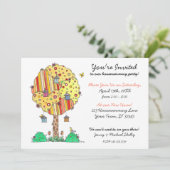 Het welkom heten Birdhouse Boom Inwijdingsfeest Ui Kaart (Staand voorkant)