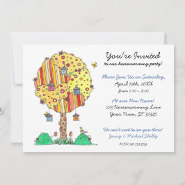 Het welkom heten Birdhouse Boom Inwijdingsfeest Ui Kaart