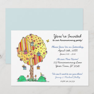 Het welkom heten Birdhouse Boom Inwijdingsfeest Ui Kaart