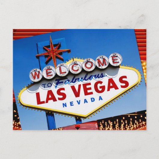 Het "Welkom in Fabulous Las Vegas"-teken Briefkaart (Voorkant)