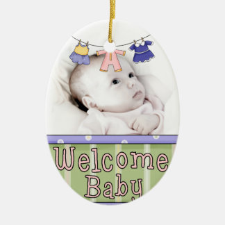 Het welkom Ornament van de Foto van het Baby -