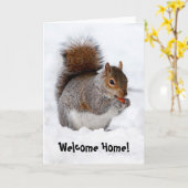 Het welkom Wenskaart van de Eekhoorn van het Huis Kaart (Gele Bloem)
