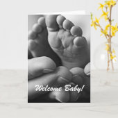 Het welkom wenskaart van het Baby Kaart (Gele Bloem)