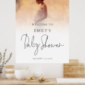 Het Welkome Baby shower van het Manuscript van de  Poster (Keuken)