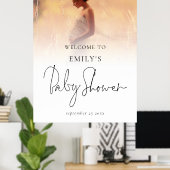 Het Welkome Baby shower van het Manuscript van de  Poster (Thuiskantoor)