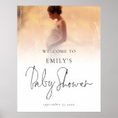 Het Welkome Baby shower van het Manuscript van de  Poster (Voorkant)