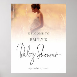 Het Welkome Baby shower van het Manuscript van de  Poster