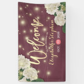Het Welkome Banner van het huwelijk Hydrangea Rood (Verticaal)