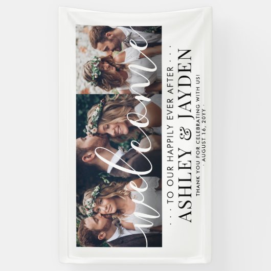 Het Welkome Eenvoudige Manuscript van het huwelijk Spandoek (Verticaal)