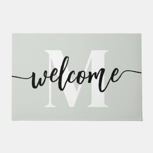 Het Welkome Groene Sage van het Manuscript van de  Deurmat (Voorkant)