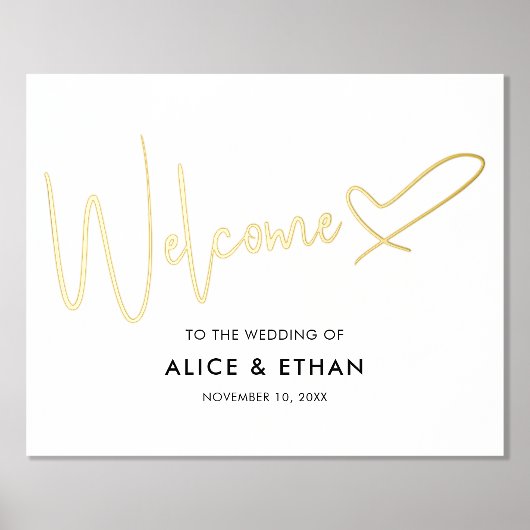 Het welkome Hart van het Manuscript van de Handtek Folie Afdrukken (Voorkant)