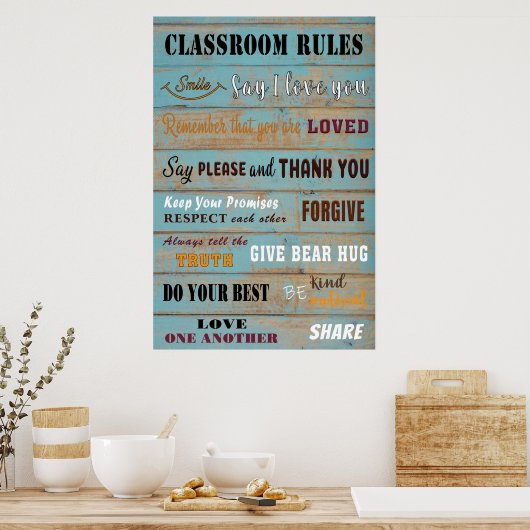 Het welkome Poster van de Regels van het Poster en (Keuken)