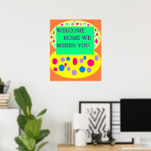 Het welkome poster van het huis als homoming groet (Thuiskantoor)