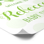 Het welkome Teken Twee Peren in een Baby shower va Poster (Hoek)