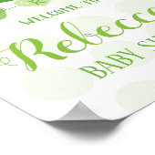 Het welkome Teken Twee Peren in een Baby shower va Poster (Hoek)