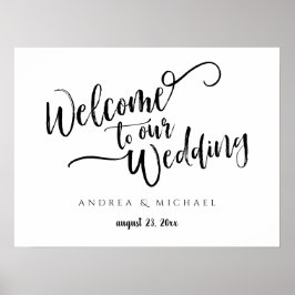 Het Welkome Teken van de bruiloft - het Zwarte Man Poster