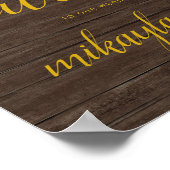 Het Welkome Teken van de bruiloft met het Manuscri Poster (Hoek)