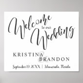 Het welkome Teken van de Weddenschap met Asymmetri Poster (Voorkant)