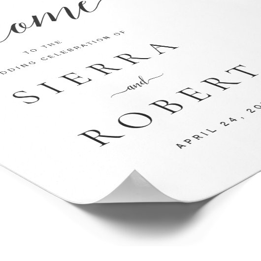 Het Welkome Teken van het huwelijk met het Zwarte Poster (Hoek)