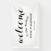 Het Welkome Teken van het huwelijk met het Zwarte  Spandoek (Verticaal)