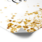 Het welkome witte gouden elegante manuscript van h poster (Hoek)