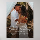 Het welkomstbord van de bruiloft gepersonaliseerd  poster (Voorkant)