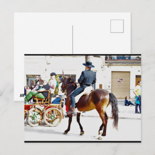 Het welkomstfeest van de paarden briefkaart