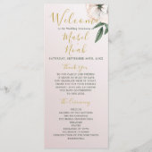 Het welkomstprogramma Magnolia Floral Wedding Menu (Voorkant)