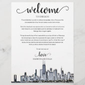 Het Welkomstreisroute van Chicago Wedding Weekend (Voorkant)