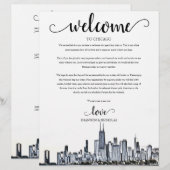 Het Welkomstreisroute van Chicago Wedding Weekend (Voorkant / Achterkant)