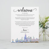 Het Welkomstreisroute van Chicago Wedding Weekend (Staand voorkant)