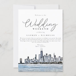 Het Welkomstreisroute van Chicago Wedding Weekend Kaart