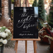 Het welkomstteken 's nachts voor het huwelijk acryl bord