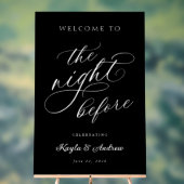 Het welkomstteken 's nachts voor het huwelijk acryl bord (Neutraal)