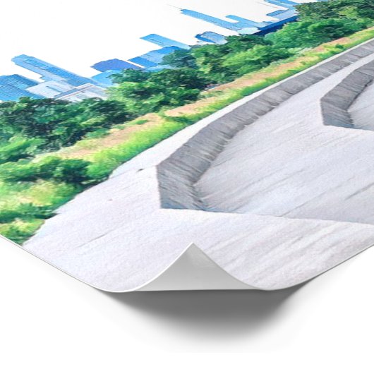 Het Welkomstteken van Chicago Skyline Wedding Poster (Hoek)