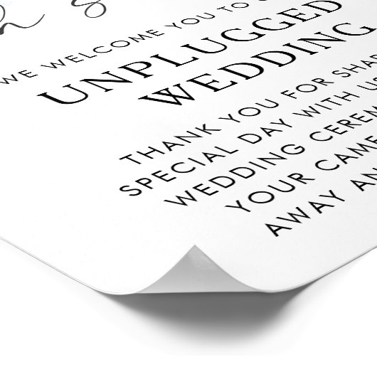 Het Welkomstteken van de Band van de Floral Unplug Poster (Hoek)